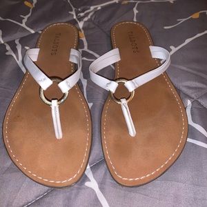 Talbots tan and white flip flop!